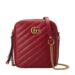 【包税】GUCCI/古驰 女包 GG Marmont系列 波浪纹 经典双G 女士黑色牛皮单肩包 550155-0OLFT-1000图片