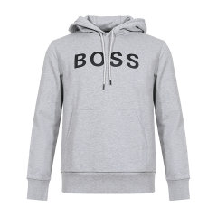 HUGO BOSS/雨果博斯男卫衣 男士LOGO图案棉质连帽长袖卫衣运动衫 50432386图片