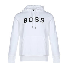 HUGO BOSS/雨果博斯男卫衣 男士LOGO图案棉质连帽长袖卫衣运动衫 50432386图片