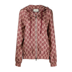 【包税】GUCCI/古驰 古琦女装 经典双G印花 红绿条纹 女士时尚百搭连帽夹克 631880 XJCL5 2138图片