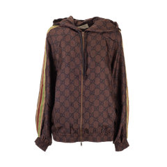 【包税】GUCCI/古驰 古琦女装 经典双G印花 红绿条纹 女士时尚百搭连帽夹克 631880 XJCL5 2138图片