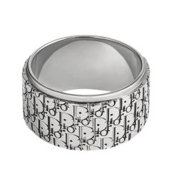 【包税】dior/迪奥 男士银质环绕oblique图案戒指r0893homst_d990图片