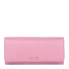 FENDI/芬迪 CRAYONS系列女士粉色皮革字母徽标按扣开合长款手拿包手包钱包女包 8M0251-F09-F0L17图片