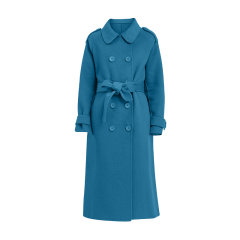 GeleiStory/GeleiStory英伦风蓝色双面羊毛大衣女新款秋冬高端羊毛大衣外套中长款毛呢外套女女士外套＞女士大衣图片