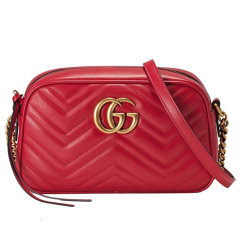 【包税】GUCCI/古驰  女士 女包时尚百搭皮质金属双G水纹波链条斜挎包单肩包手提包 447632-DTD1T-1000图片