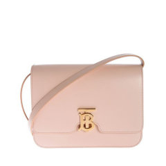 【包税】BURBERRY/博柏利  巴宝莉女包 经典TB图案 女士牛皮时尚翻盖单肩包 80103371图片
