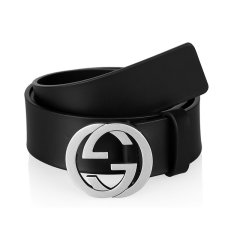 【包税】GUCCI/古驰 男士黑色皮革腰带 368186 BGH0N 1000 PL2303图片