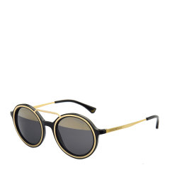 Emporio Armani/安普里奥阿玛尼 复古 摩登 圆形 板材 金属 镜框 男女款 太阳镜 双色 反光镜片 墨镜 眼镜 EA4062 49mm图片