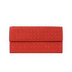 【包税】 Bottega Veneta/葆蝶家 女士蓝色编织皮革钱包 150509-V001N-4234 PLSX图片