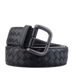 【包税】 Bottega Veneta/葆蝶家 男士黑色皮革腰带 173784-V4650-1000 PL2303图片