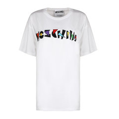 MOSCHINO/莫斯奇诺趣味字母刺绣棉质女士短袖T恤J070305401图片