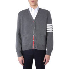 【包税】THOM BROWNE/THOM BROWNE 男士白色棉质男士针织衫/毛衣 MKC171A00219 100 PL2303图片