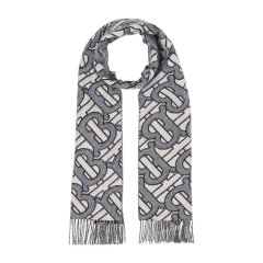 【包税】BURBERRY/博柏利  巴宝莉围巾 经典TB图案 女士时尚图案提花羊绒秋冬围巾/披肩围巾 80192301图片