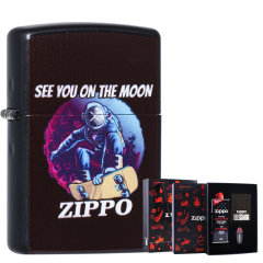 Zippo芝宝打火机  之宝火机 原装进口 太空人系列 多图案 礼盒礼袋耗材套装图片