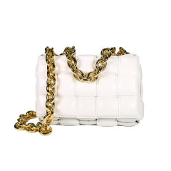 【包税】Bottega Veneta/葆蝶家 女士 女包 红色 小羊皮链条卡带包单肩包 631421VBWZ06402图片
