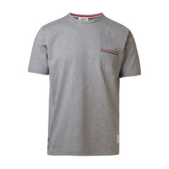 【包税】THOM BROWNE/THOM BROWNE 男士白色棉质男士短袖T恤 MJS010A01454 100 PL2303图片