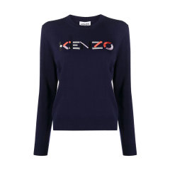 【包税】KENZO/高田贤三 凯卓女装 时尚百搭 女士绿色棉质品牌LOGO针织衫/毛衣 FB52PU5413LA.49 HJH0034C图片