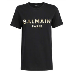 【包邮包税】BALMAIN/巴尔曼  女士棉质时尚百搭圆领短袖T恤   WF1EF000B091 GGF  GMH0012BC图片