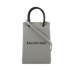 【包邮包税】Balenciaga/巴黎世家 女士皮质LOGO印花单肩斜挎手提包 5938260AI2N1000 ZWJ0012CD图片
