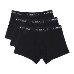 VERSACE/范思哲字母Logo男士内裤平角裤（三条装）AU04321AC00058图片