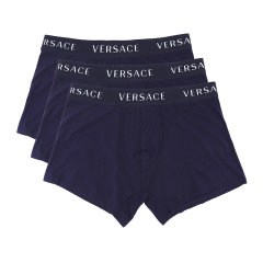VERSACE/范思哲字母Logo男士内裤平角裤（三条装）AU04321AC00058图片