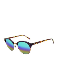 【SALE】Ray-Ban/雷朋 时尚潮流圆形半框男女款太阳镜玳瑁色镜框绿色镜片眼镜墨镜 RB4246 51mm RayBan 雷朋图片