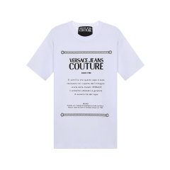 VERSACE JEANS COUTURE/范思哲牛仔男士短袖T恤棉质圆领 71GAHT02 CJ00T图片