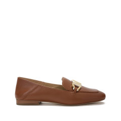 Michael Kors/迈克·科尔斯 女士皮革LOGO饰扣可踩脚平底鞋单鞋乐福鞋 40T1IZFP1L图片