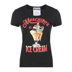 MOSCHINO/莫斯奇诺22春夏Moschino's Ice Cream印花图案女士短袖T恤  A070905411图片
