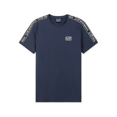 EA7阿玛尼 男士LOGO系列棉质圆领短袖T恤 3LPT18 PJ02Z图片