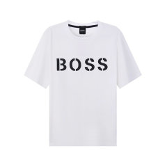 HUGO BOSS/雨果博斯【经典款】男士棉质宽松版圆领短袖T恤 50465250图片