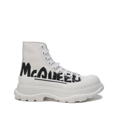 Alexander McQueen/亚历山大麦昆 男士织物/橡胶系带靴子短靴 682420 W4RQ2图片