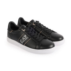 【国内现货】 EA7/EA7男士休闲运动鞋子舒适LOGO鞋黑色白色图片