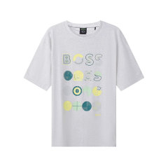 HUGO BOSS/雨果博斯男士棉质宽松版圆领短袖T恤 50466926图片