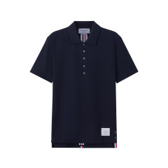 THOMBROWNE/THOMBROWNE 男士短POLO 男士棉质后背中央条纹饰珠地POLO衫 MJP042A 00050图片
