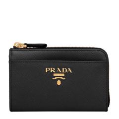 【包邮包税】 PRADA/普拉达 女士黑色皮革钱包 1PP122-QWA-F0002 PLSX图片