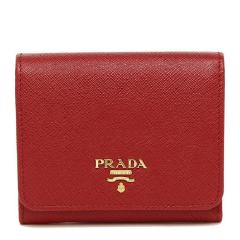【包邮包税】 PRADA/普拉达 女士红色皮革钱包 1MH176-QWA-F068Z PLSX图片