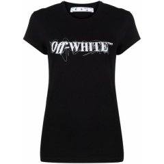 【包邮包税】 OFF-WHITE/OFF-WHITE 女士白色棉质短袖T恤 OWAA040F21JE R002 0135 PLFSX图片