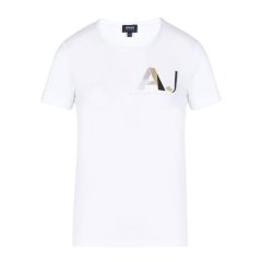 【包邮包税】 ARMANI JEANS/阿玛尼牛仔 女士白色棉质短袖T恤 3Y5T41 5JABZ 1100 PLFSX图片
