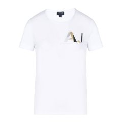 【包税】 ARMANI JEANS/阿玛尼牛仔 女士白色棉质短袖T恤 3Y5T41 5JABZ 1100 PLFSX图片
