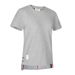 【包税】 THOM BROWNE/THOM BROWNE 女士灰色棉质短袖T恤 FJS013A-00050-100 PLFSX图片
