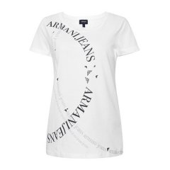 【包邮包税】 ARMANI JEANS/阿玛尼牛仔 女士白色棉质短袖T恤 3Y5T56 5JPXZ 1100 PLFSX图片