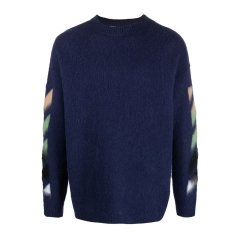 【包税】 OFF-WHITE/OFF-WHITE 男士黑色羊毛针织衫/毛衣 OMHA036R21KN I001 1084 PLFSX图片