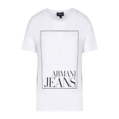 【包邮包税】 ARMANI JEANS/阿玛尼牛仔 女士白色棉质短袖T恤 3Y5T19 5J1FZ 1100 PLFSX图片