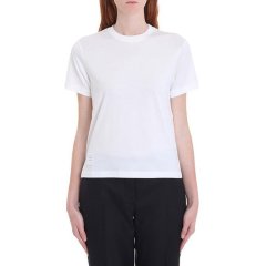 【包税】 THOM BROWNE/THOM BROWNE 女士白色棉质短袖T恤 FJS036A 05398 100图片