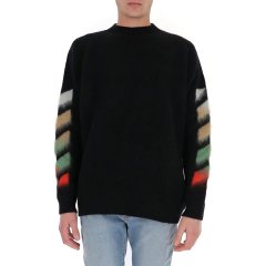 【包税】 OFF-WHITE/OFF-WHITE 男士黑色羊毛针织衫/毛衣 OMHA036R21KN I001 1084 PLFSX图片