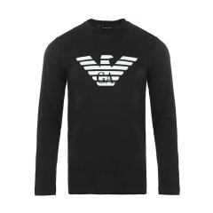 【包邮包税】 Emporio Armani/安普里奥阿玛尼 男士黑色棉质长袖T恤 8N1TN8 1JPZZ 0021 PLFSX图片