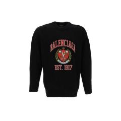 【包税】 Balenciaga/巴黎世家 女士黑色织物针织衫/毛衫 675267 T3217 0100 PLFSX图片