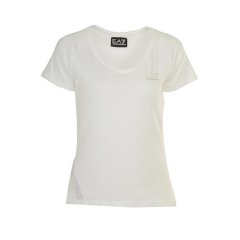 【包邮包税】 Emporio Armani/安普里奥阿玛尼 女士米白色棉质短袖T恤 3YTT62 J28Z 1100 PLFSX图片
