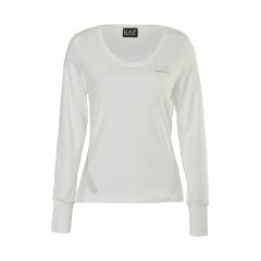 【包邮包税】 Emporio Armani/安普里奥阿玛尼 女士白色棉质长袖T恤 3YTT63 J28Z 1100 PLFSX图片